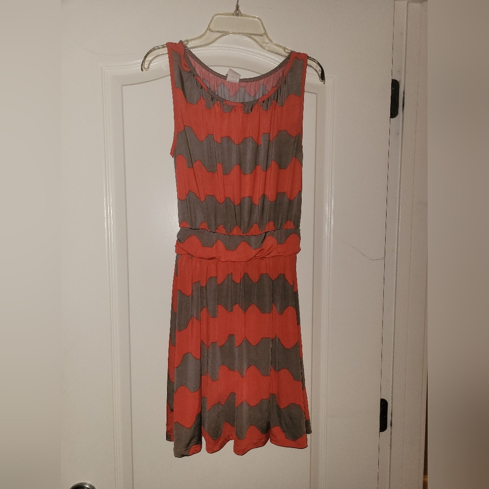 Beso Women's Red & Grey Dress